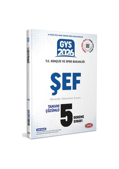 Data 2026 T.c. Gençlik Ve Spor Bakanlığı Şef Tamamı Çözümlü 5 Deneme Sınavı Data Yayınları