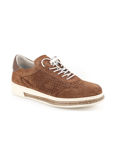 Libero Lz5903 Lazer Kesim Delikli Süet Hafif Eva Taban Kadın Sneaker Açık Taba