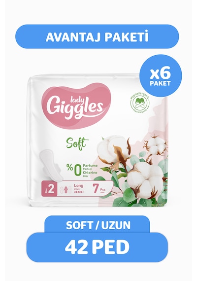 Giggles Lady Soft Hijyenik Ped Uzun Avantaj Paketi 42 Adet