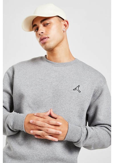 Nike Jordan Essentials Men's Fleece Crew Erkek Sweatshirt Gri Gri