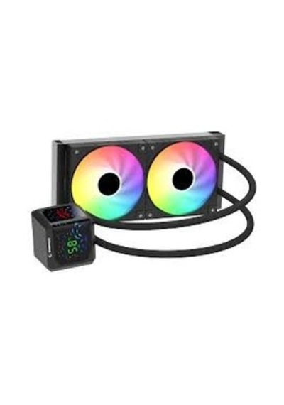 Rampage HelApple Uyumlu iOS D24 Siyah 12cm Fan Sıcaklık Göstergeli Intel Lga1700/amd Am5 Argb 240mm Sıvı Soğutmal
