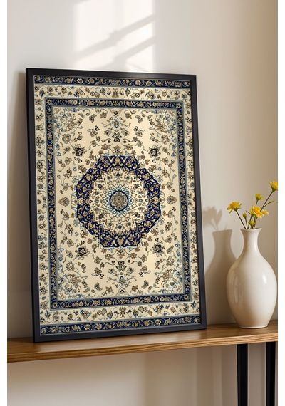 Premium Osmanlı Lacivert Madalyon Motifli Çerçeveli Tablo - Lüks Ramazan Serisi Klasik Duvar Dekoru Siyah Premium Osmanlı Lacivert Madalyon Motifli Çerçeveli Tablo - Lüks Ramazan Serisi Klasik Duvar Dekoru Siyah