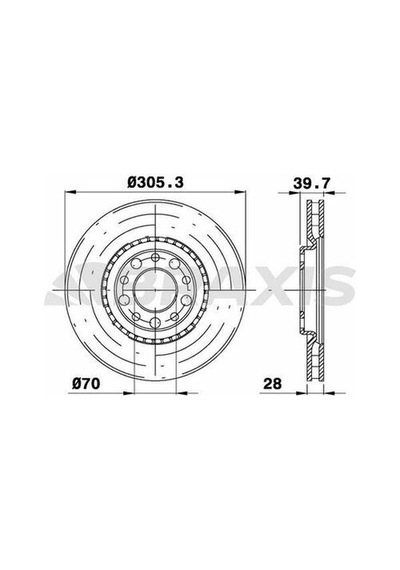 Braxis Ae0220 Ön Fren Diski Jeep Renegade Suv 1.4 1.6 2.0 Crd 4x4 14-alfa Romeo 159 05-11 Giulietta 10-500x14-compass 16- 51767382