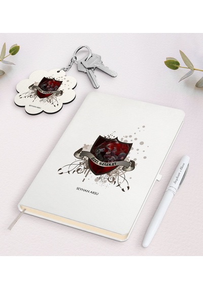 Kişiye Özel Özel Harekat Beyaz Defter Kalem Ve Anahtarlık