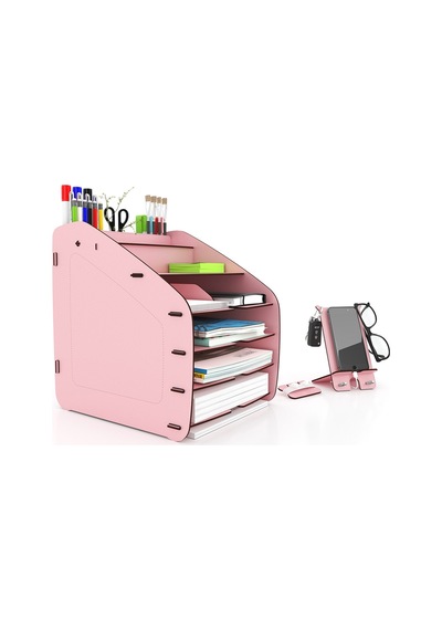 Design Otto Fx Large Modest 6 Renk A4 Evrak Rafı Masaüstü Organizer Pembe - 74202719 Pembe