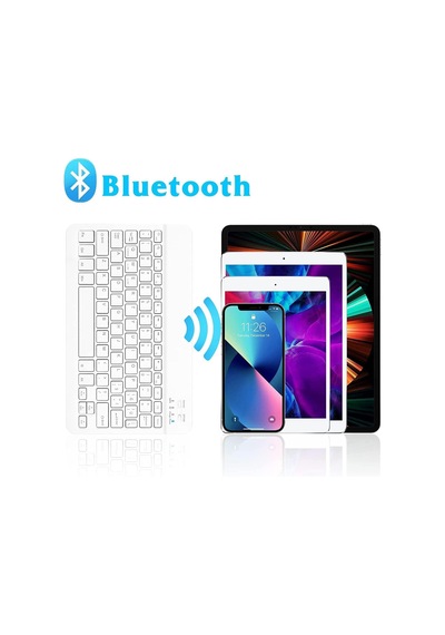 Bluetooth Apple Uyumlu iOS Apple Uyumlu iPad Android Windows Uyumlu Klavye Mouse Seti - Sessiz - Şarjlı - Combo - Ultra İ Diğer