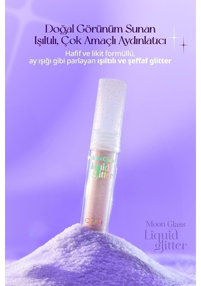 Işıltılı Ve Şeffaf Likit Glitter Moon Glass Liquid Glitter Sweet Cloud 04 Pink Spread