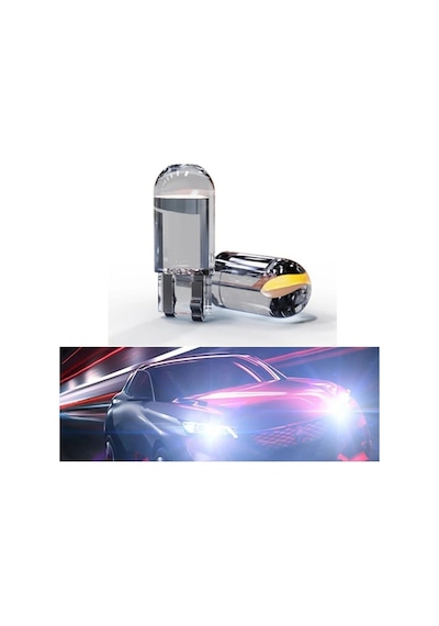 Cam T10 Led Ampül Yeni Nesil 12v 5w Beyaz Renk 2 Adet