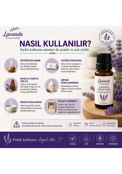 Lavande Lavanta Çiftliği Lavanta Yağı L.Angustifolia RollOn 10 ML