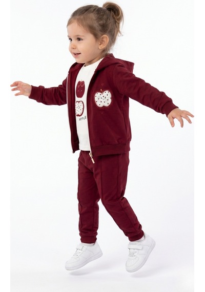 Toontoy Kids Toontoy Kız Çocuk 3'lü Eşofman Takımı Uzun Kollu Bisiklet Yaka Nakışlı T-shirt - Kapüşonlu Fermuarlı Hırka- Beli Paçası Lastikli Eşofman Altı 25040 Bordo Toontoy Kids Toontoy Kız Çocuk 3'lü Eşofman Takımı Uzun Kollu Bisiklet Yaka Nakışlı T-shirt - Kapüşonlu Fermuarlı Hırka- Beli Paçası Lastikli Eşofman Altı 25040 Bordo