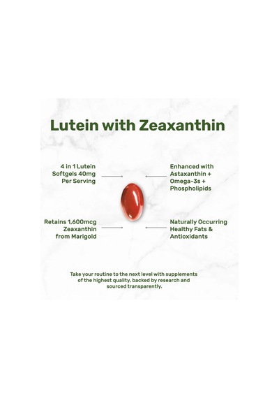 Lutein And Zeaxanthin Supplements, 40mg Per Serving, 300 Softgels