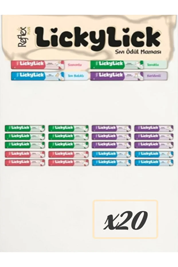 Reflex Plus Lickylick Sıvı Ödül Maması Karışık Paket 15 Gr X 20 Adet