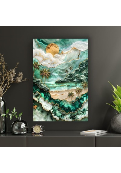 Japon Sanatı Temalı Dekoratif Cam Tablo 20