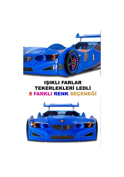 Gt2 - Bmw - Arabalı Yatak - Tekerlekleri Ledli.