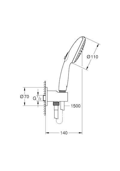 Grohe Tempesta 110 El Duşu Seti 3 Akışlı Rain,jet,massage - 26920003 Gümüş