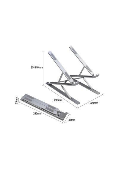 Çift Katlı Ayarlanabilir Laptop Stand Katlanabilir Alüminyum Tablet Notebook Stand Dizüstü Bilg