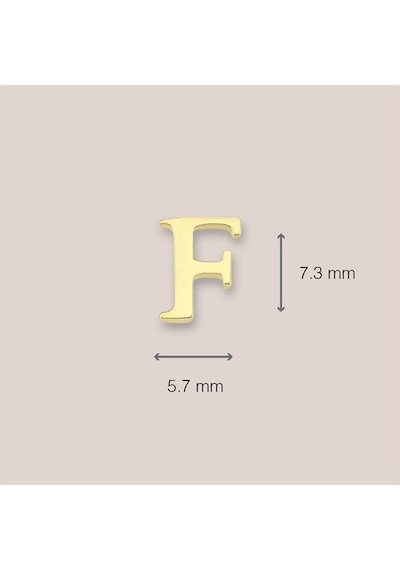 Goldkupe 14 Ayar Altın F Harf Küpe 0,43 Gr-1363