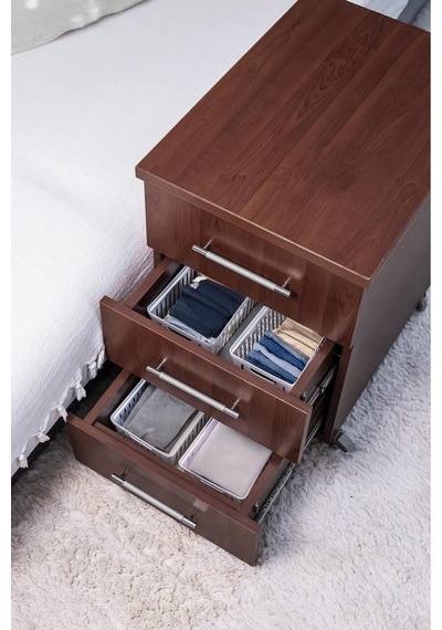 4'lü Beyaz Dolap Içi Düzenleyici Organizer Set - Çok Amaçlı Çekmece Içi Organizer Plastik 33 X 33 Be Diğer