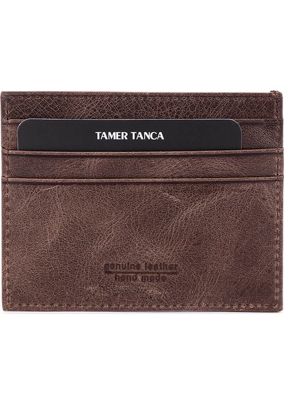 Tamer Tanca Erkek Hakiki Deri Kahverengi Cüzdan 907 1092 Erk Czdn Sk25-26 Kahve Crazy Kahverengi