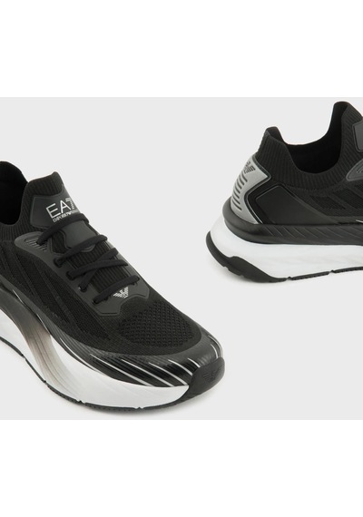 Ea7 Unisex Ayakkabı X8X176 Xk377 N763 Siyah-Beyaz Beyaz - Siyah