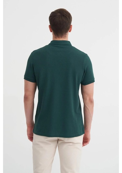 Cazador Erkek T-shirt Polo Yaka Koyu Yeşil 4613 Yeşil