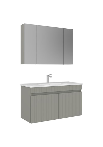 Orka Tivoli 100 Cm Mat Kaşmir Banyo Dolabı Takımı Kaşmir