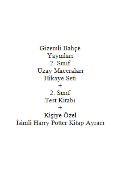 2. Sınıf Hikaye Kitabı Seti Gizemli Bahçe Yayınları Uzay Maceraları Gökmen ile Altın Tay + 2. + Okul Çağı Çocuk Kitapları 52443692