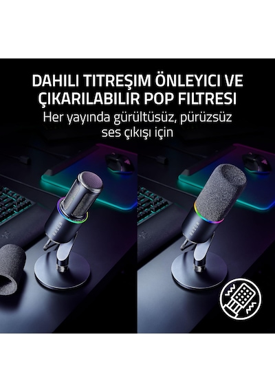 Razer Seıren V3 Pro Mıkrofon Sıyah Rz19-05500100-r3m1