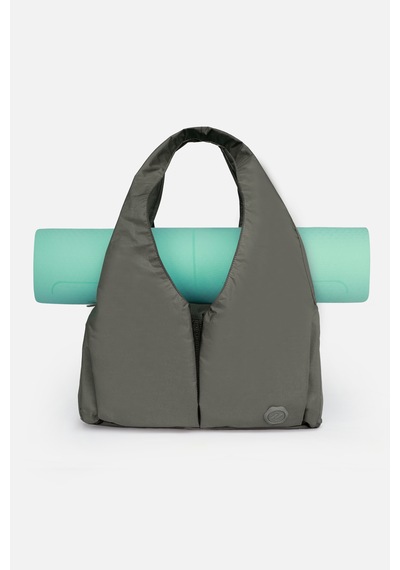 İcone Bag Pliseli Spor Çanta, Su Geçirmez Kumaş Spor Çanta, Omuz Çantası, Çok Cepli Spor Çanta Haki