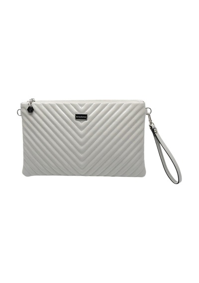 Silver Polo Crash Gri Kapitone V Kadın Portföy Ve Clutch El Çantası Sp1034