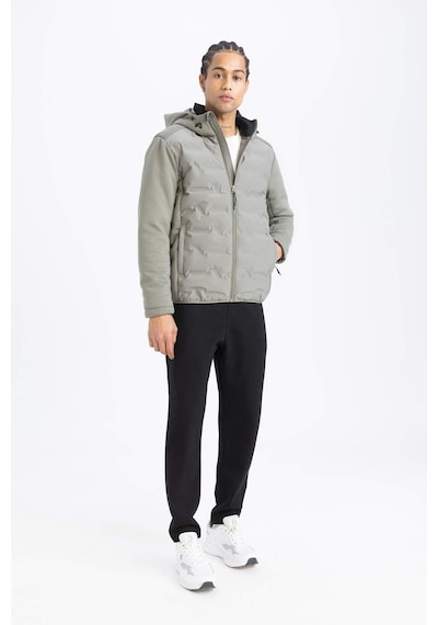 DeFactoFit Rüzgar Geçirmez Mont Slim Fit Dar Kesim Kapüşonlu Fermuarlı Cepli B2301AX25SPKH457