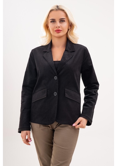 Bold & Young Kadın Baskılı Kadife Blazer Ceket Likralı Pamuklu Kumaş, Astarlı, Çift Cepli Balıksırtı Siyah Bold & Young Kadın Baskılı Kadife Blazer Ceket Likralı Pamuklu Kumaş, Astarlı, Çift Cepli Balıksırtı Siyah