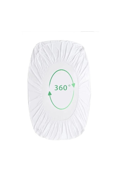 Evony Sıvı Geçirmez Fitted Çift Kişilik Alez 150x200+30 Cm Beyaz