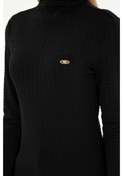 U.S. Polo Assn. Kadın Siyah Dik Yaka Sweatshırt 50292421-VR046