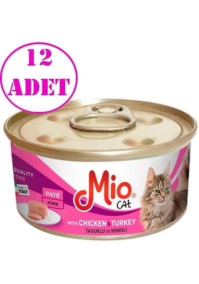 Mio Tavuklu Ve Hindili Yetişkin Kedi Konservesi 85 Gr 12 Ad