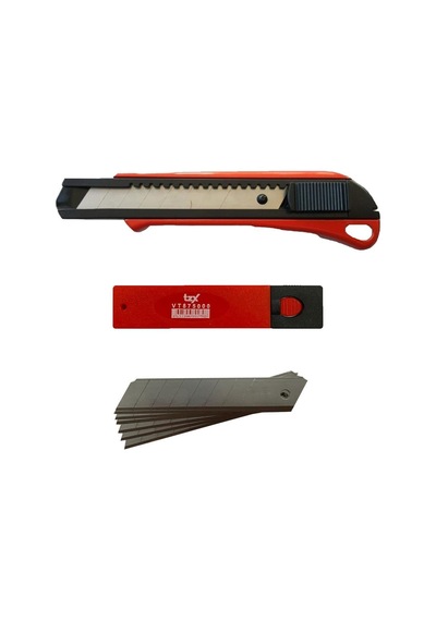 Vip-Tec VT875111 Prof. Metal Gövde Desenli Maket Bıçağı 165x18mm + 10 Adet Yedek