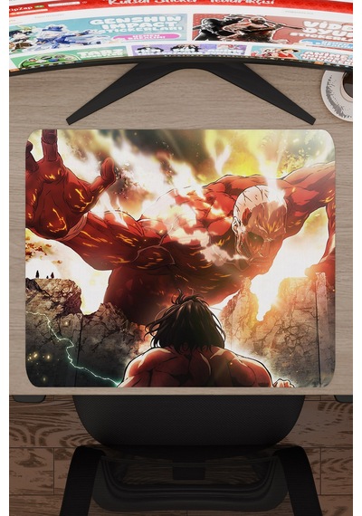 Attack On Titan Anime V5 - 48x40 Xl Gaming Kauçuk Kaymaz Taban Mouse Pad Fare Altlığı