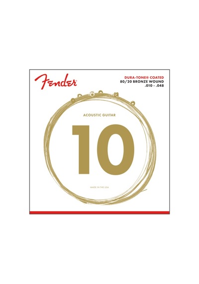 Fender 880Xl Coated 80/20 Bronze Takım Tel Akustik Gitar Teli 010