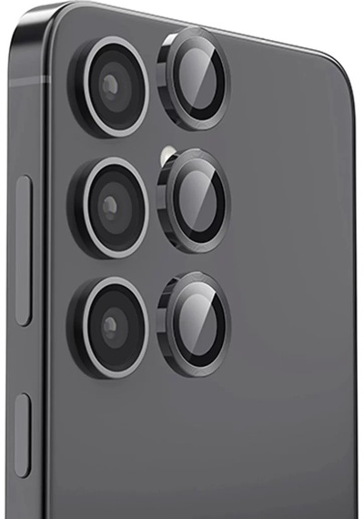 Newface Samsung Galaxy S25 Plus Raze Metal Kamera Lens - Siyah Yeşil