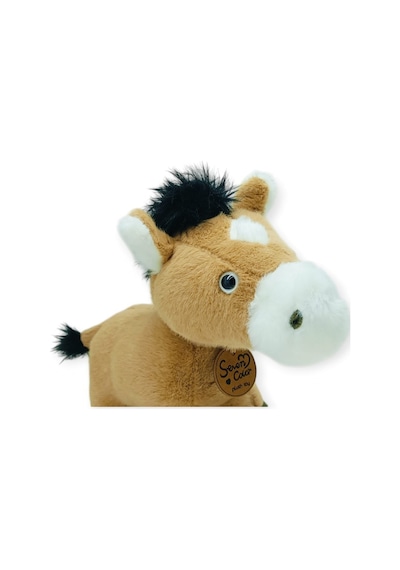 Peluş Hayvanlar Sesli 30 Cm At - Koyu Kahverengi Çok Renkli
