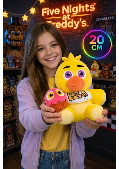 Five Nights At Freddy's Chica Peluş Oyuncak 20 Cm Resmi Lisanslı Fnaf Figür 2 Yaş+ Sarı