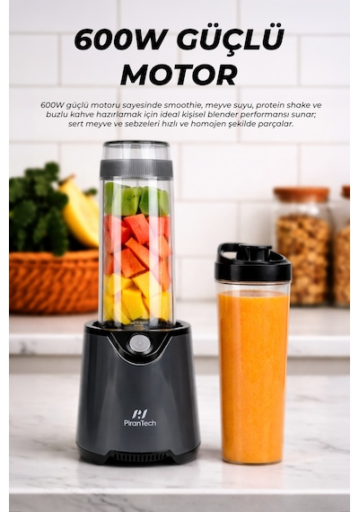 Pirantech YH-1200 600 W Güçlü & Taşınabilir Kişisel Blender
