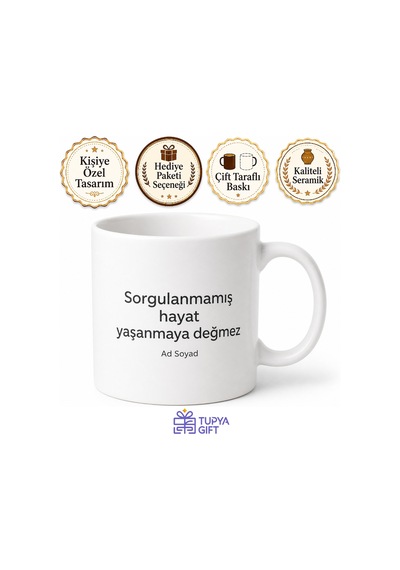 Felsefeciye Hediye Filozof Sözü Ahlak Kuramları Düşünce Tarihi Varlık Sorgulaması Kupa Bardak Beyaz / Çok Renkli