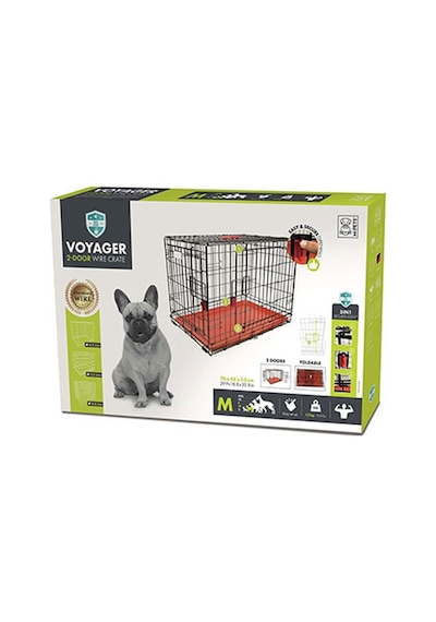 M-pets Voyager 2 Kapılı Köpek Kafesi Medium Kırmızı 76x48x53 Cm 244-52027.02