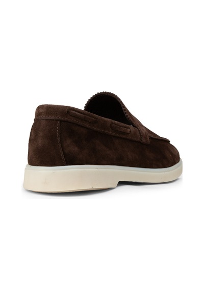 Deery Erkek Hakiki Süet Kahverengi Loafer Ayakkabı - 02032mkhvc01