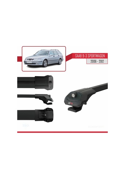 Saab 9-3 Iı Sw 2006-2012 Arası İle Uyumlu Ace-1 Ara Atkı Tavan Ba