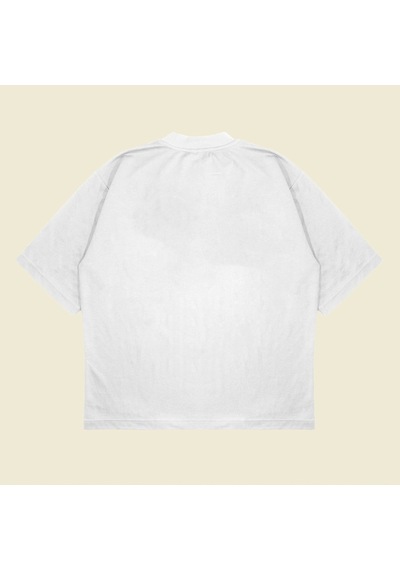 Startmore Raspberry Baskılı Oversize Unisex Pamuklu Nefes Alan Kalın Kumaşlı Beyaz