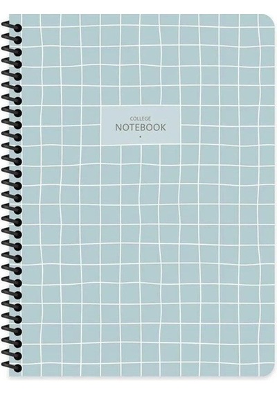Çizgili 16x22 Cm 80 Yaprak Plastik Kapak Telli Defter 60 Gram Beyaz Sayfa Coffee Yeşil
