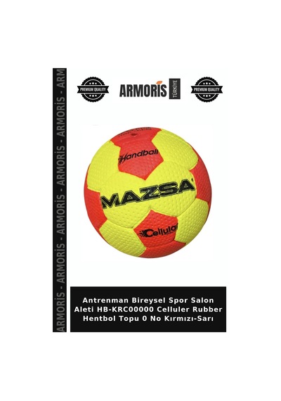 Antrenman Bireysel Spor Salon Aleti Hb-krc00000 Celluler Rubber Hentbol Topu 0 No Kırmızı-sarı Kırmızı - Sarı