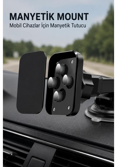 Araç İçi Telefon Tutucu Çok Amaçlı Magnetic Car Holder Jx-005 Siyah